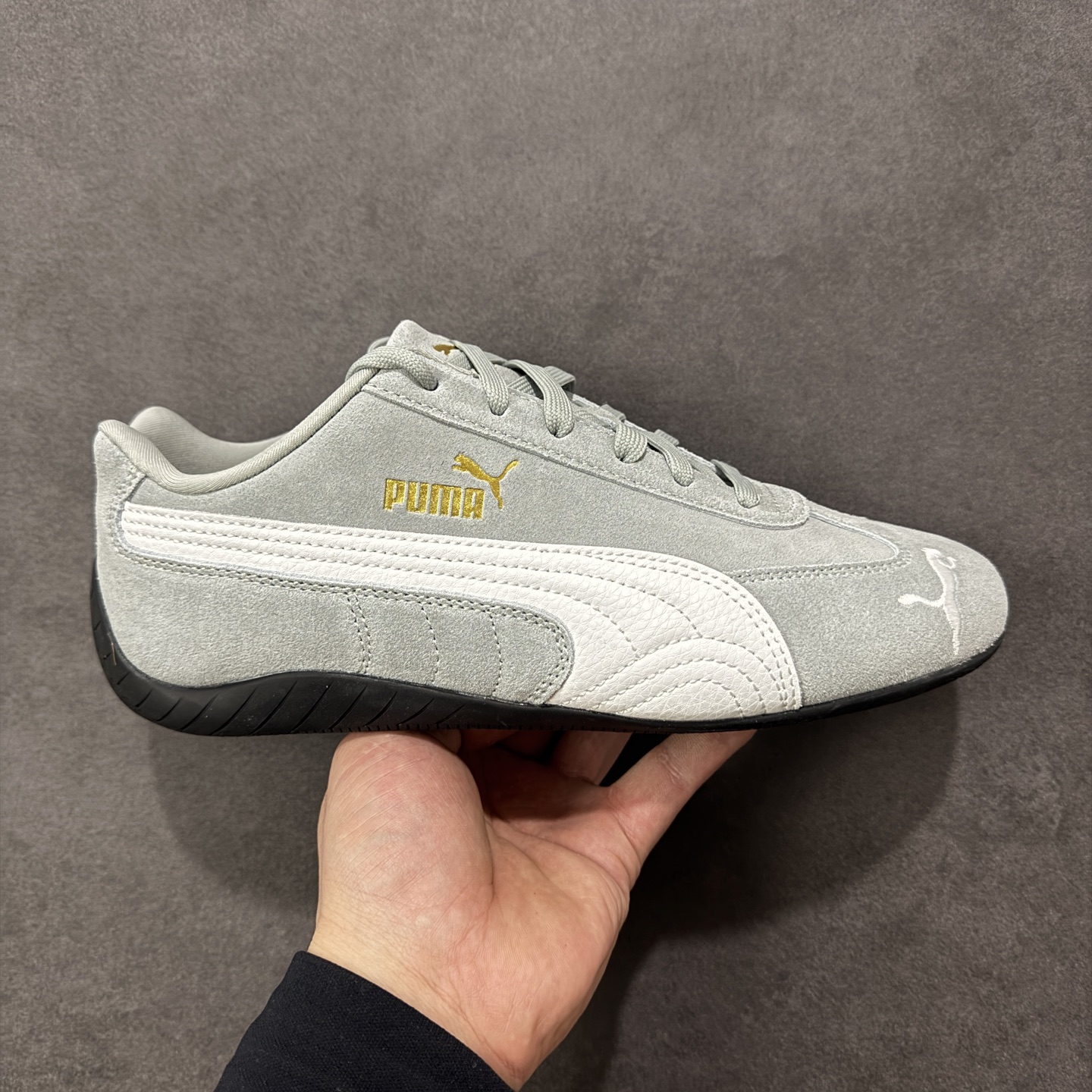 【纯原z版】PUMA 赛车鞋 性价比天花板 指令单已排满 Puma专业户 二次成型“猛帮”成型工艺 真拼接鞋面 杜绝杀猪版本 PUMA彪马 speedcat系列 灰白 货号：406329-05 尺码：35 36 36.5 37.5 38 38.5 39 40-选品中心