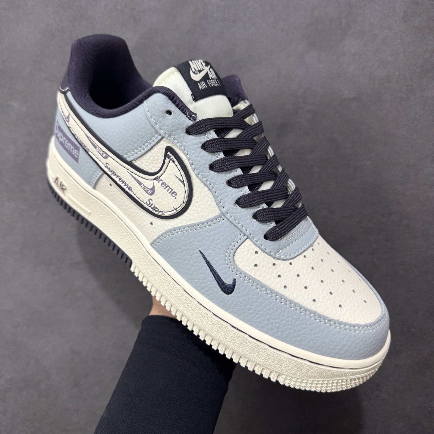 图片[3]-【定制版】Nike Air Force 1\’07 Low 雾霾蓝 空军一号低帮休闲板鞋  #定制皮料 原厂3D打印 定制鞋盒 原楦原纸板 纯正空军版型 内置全掌气垫 货号：DD1928-308  尺码：36 36.5 37.5 38 38.5 39 40 40.5 41 42 42.5 43 44 44.5 45-选品中心