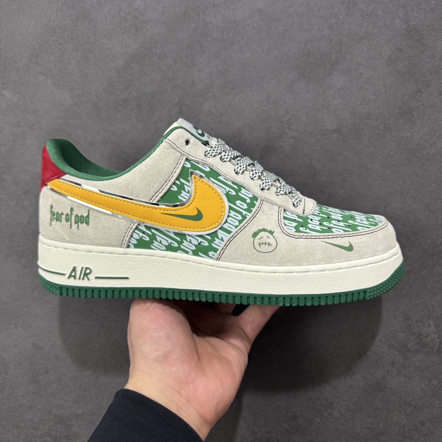 【定制版】Nike Air Force 1\'07 Low 灰绿撞色 空军一号低帮休闲板鞋  #定制皮料 定制鞋盒 原楦原纸板 纯正空军版型 内置全掌气垫 货号：SY1388-025  尺码：36 36.5 37.5 38 38.5 39 40 40.5 41 42 42.5 43 44 44.5 45-选品中心