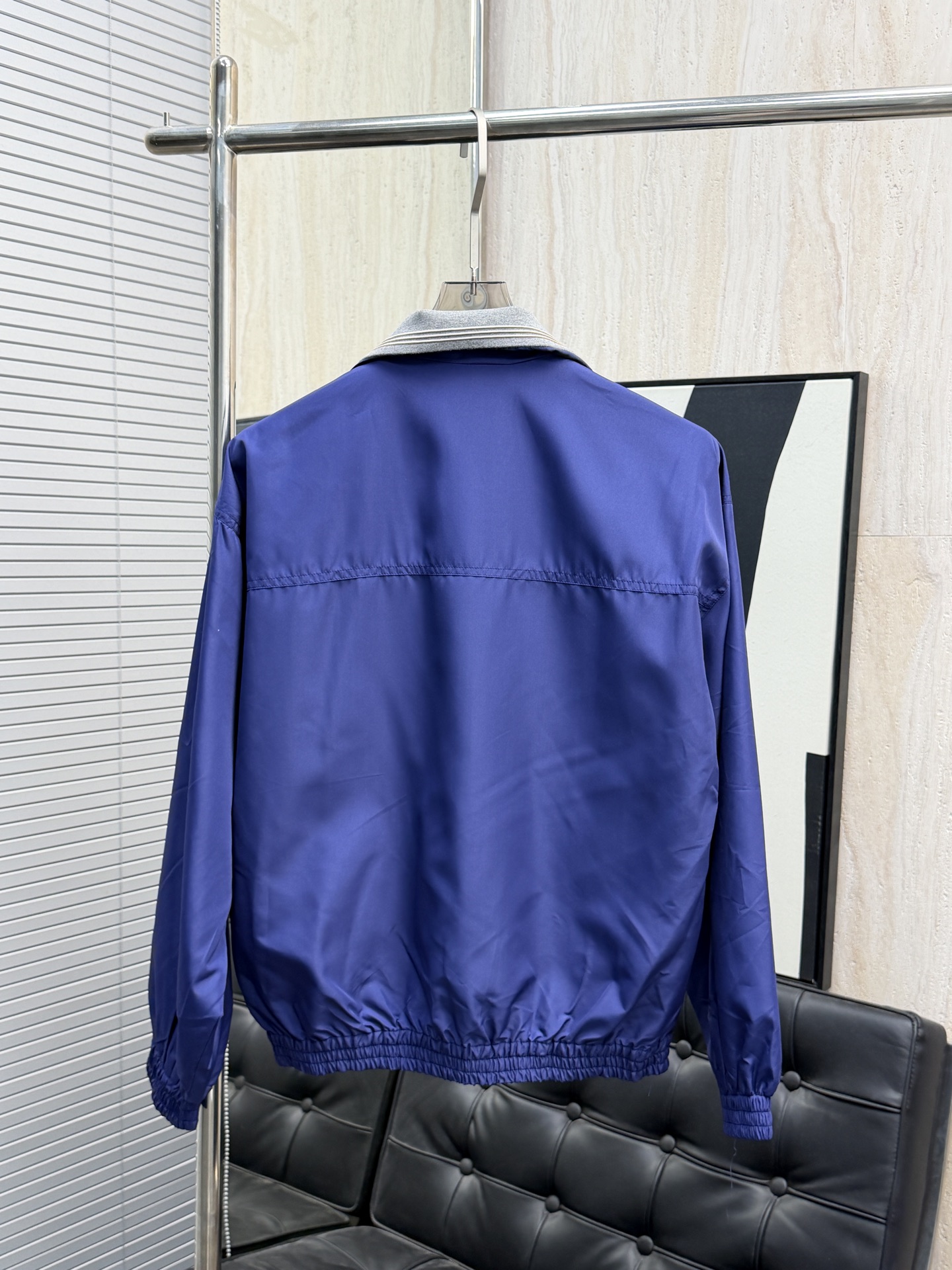 MIUMIU men Miu Mi* women's turtleneck oversized jacket, unisex large version, early spring new arrival, versatile, custom spliced threaded collar — photo 2