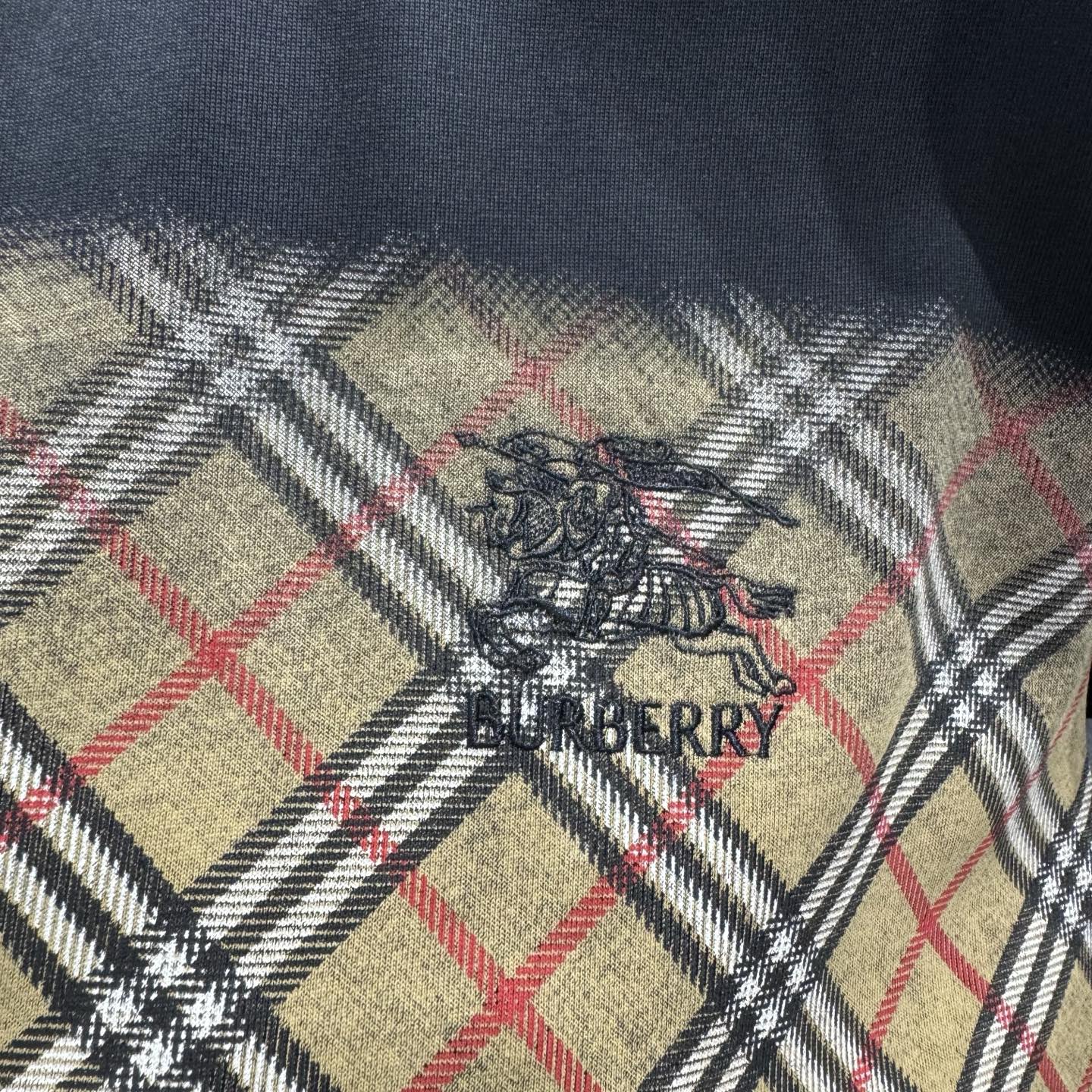 Burberry 26ss BBR巴宝莉 早春新款圆领短袖 采用270克纯棉面料 彩拔印花 战马刺绣