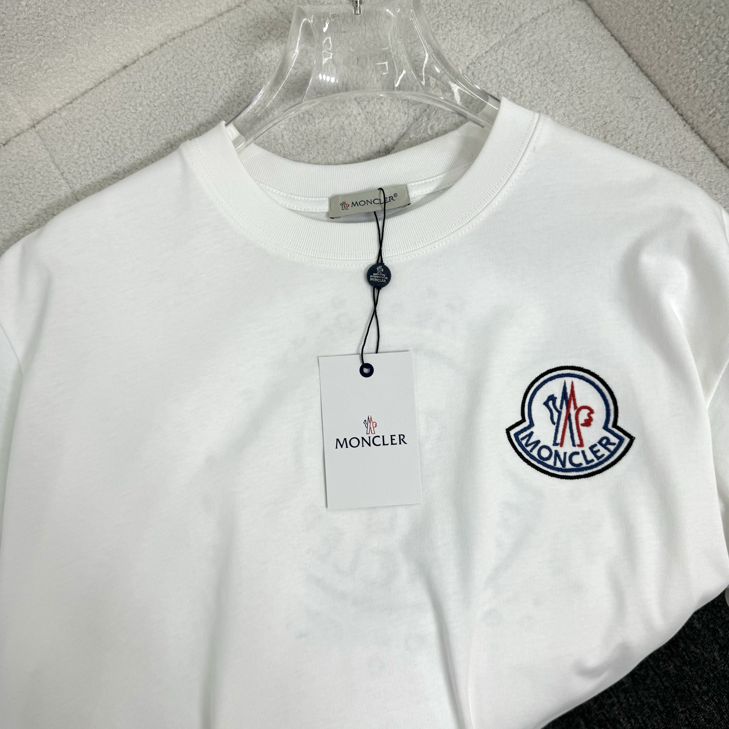 Moncler Moncler 蒙口2026ss春夏新款 270克双纱纯棉面料 圆领短袖 重工中空绣花