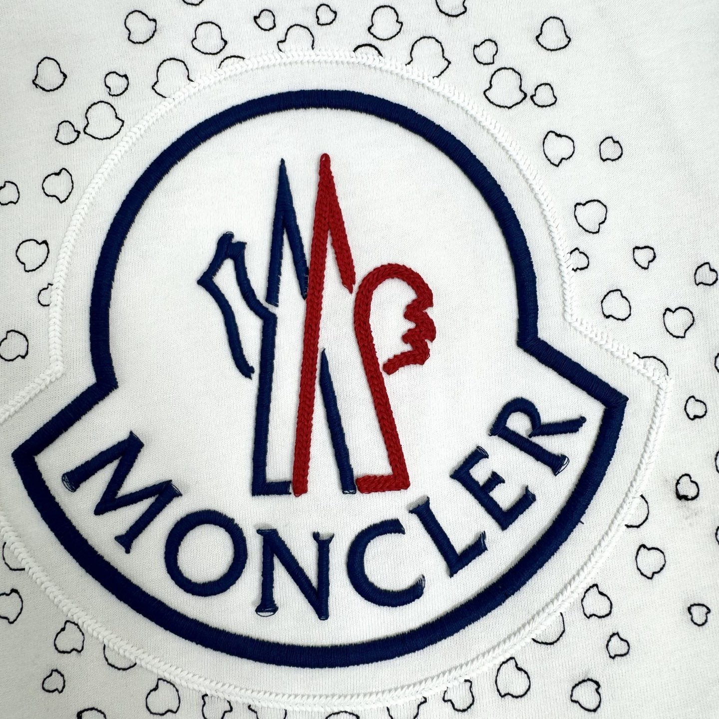 Moncler Moncler 蒙口2026ss春夏新款 270克双纱纯棉面料 圆领短袖 重工中空绣花