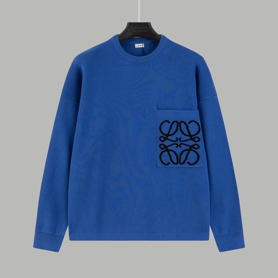 Luxury Handbags: Loewe Sweater with Unique Butterfly Logo Embroidery - 图片 3
