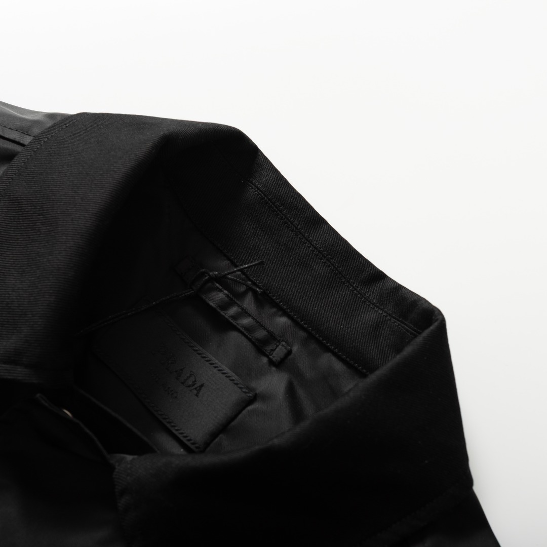 Prada Re-Nylon Jacket - Black Button-Up Lightweight Coat with Logo Detail 4 o 1intie7t255s1s43fmf5r81hff0