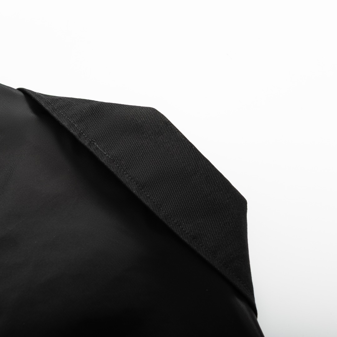 Prada Re-Nylon Jacket - Black Button-Up Lightweight Coat with Logo Detail 9 o 1intie7t38j4r951cb012pv18ra6
