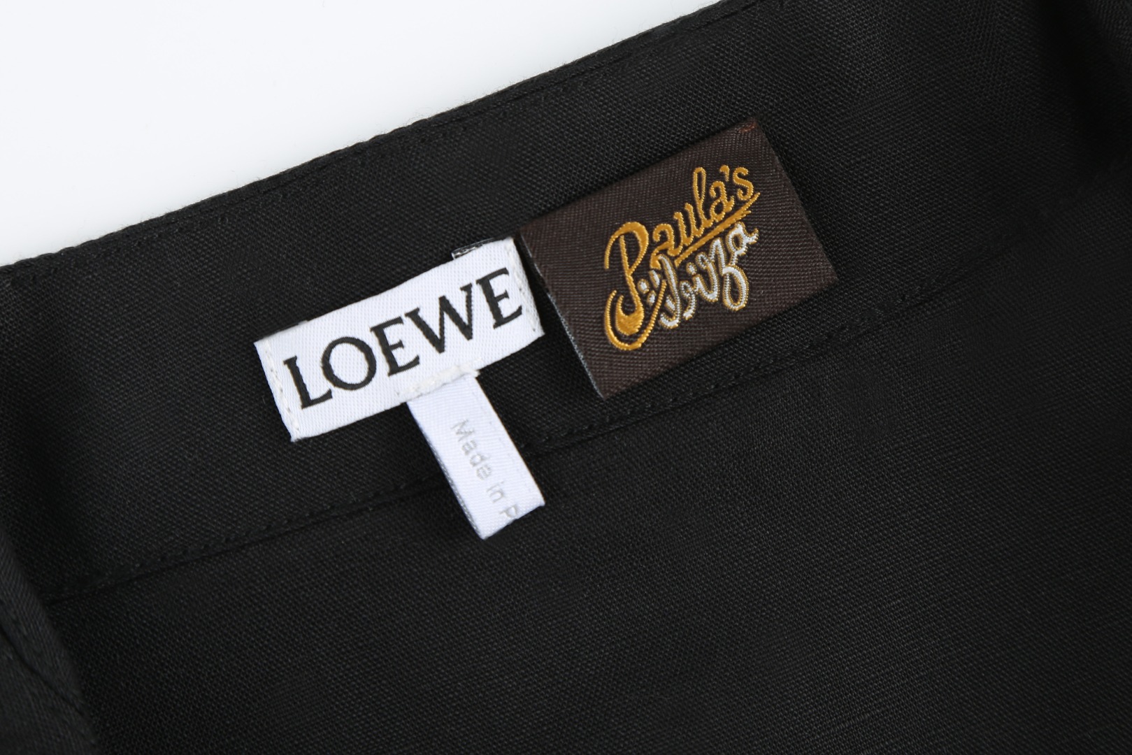 Loewe LOEWE绣花亚麻短袖衬衫