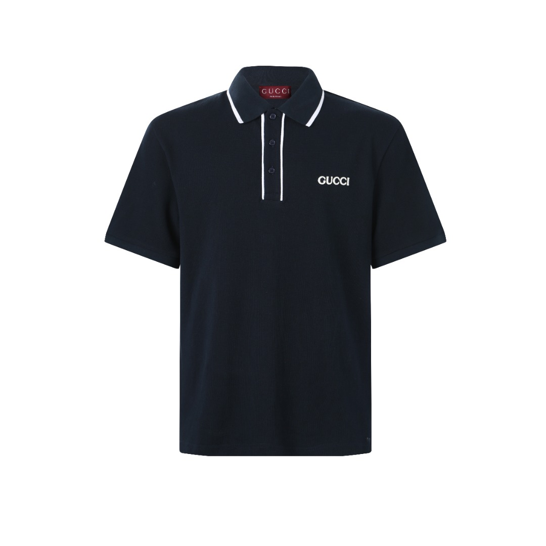 Gucci GUCCI饰绣花POLO衫