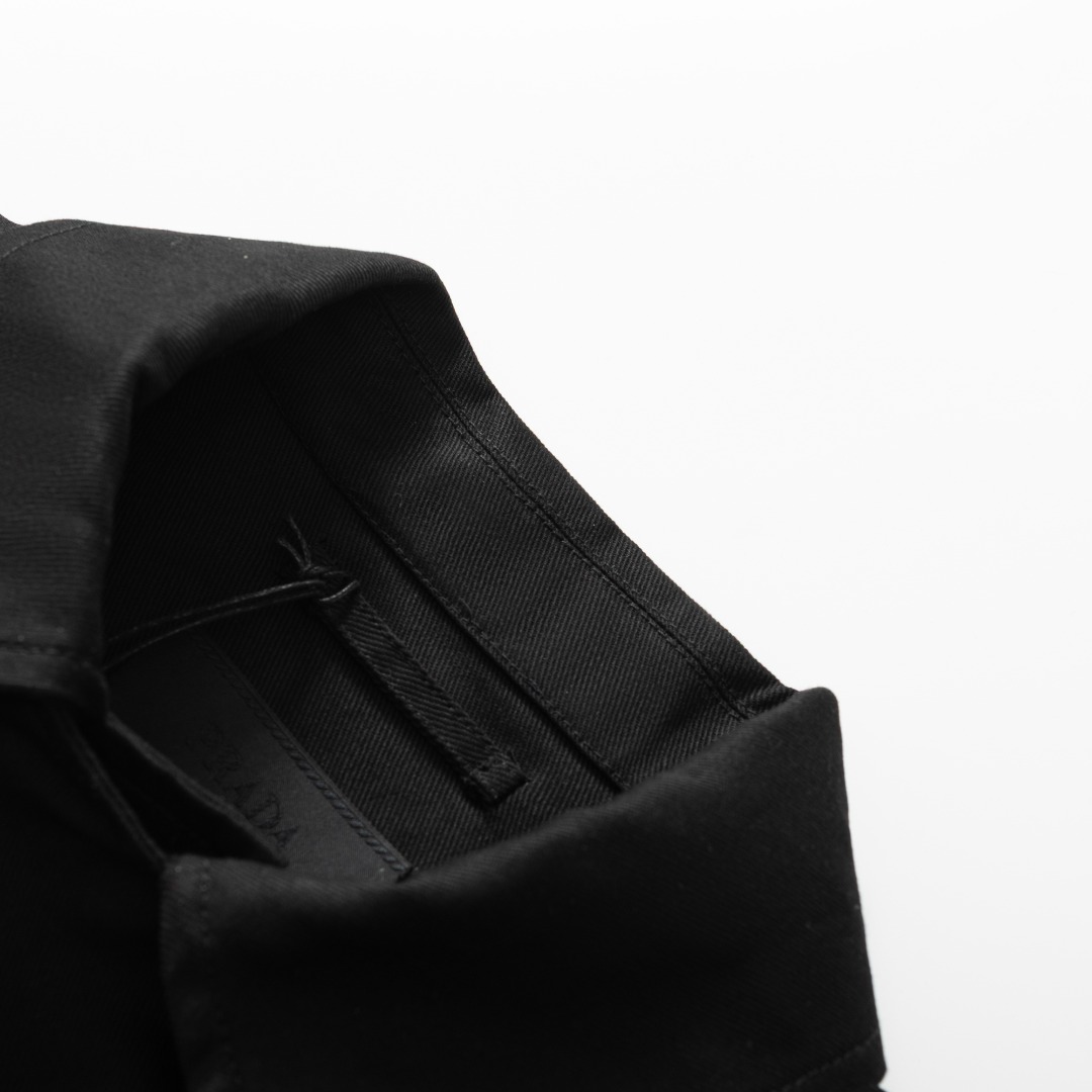 Prada Black Jersey Pocket Jacket/Coat/Blouson - Cotton Twill Workwear Jacket 4 o 1j453hlmh1h61lu71otlfug15862