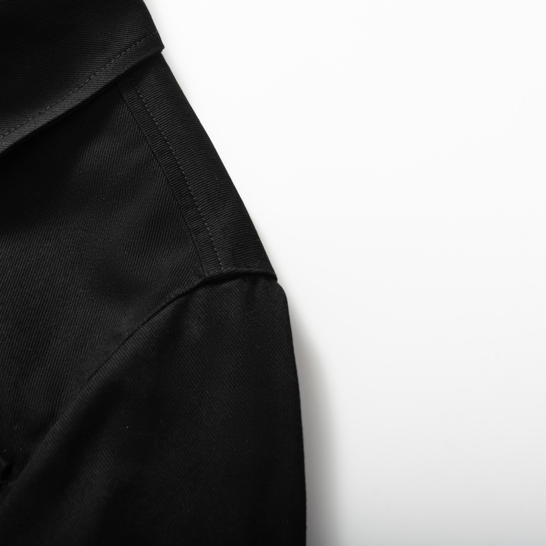 Prada Black Jersey Pocket Jacket/Coat/Blouson - Cotton Twill Workwear Jacket 6 o 1j453hlmj13b11f1u1damg7utf4