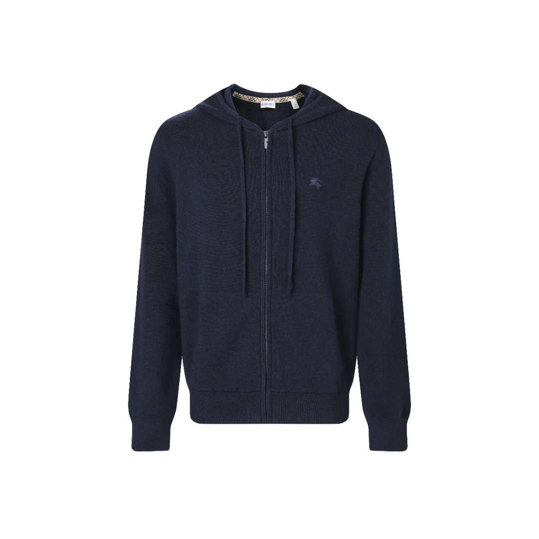 Burberry Men's Navy Blue Cashmere Blend Embroidered Zip-Up Hoodie 2 o 1j60fujr1ceo1gi11dj10nq7o4q