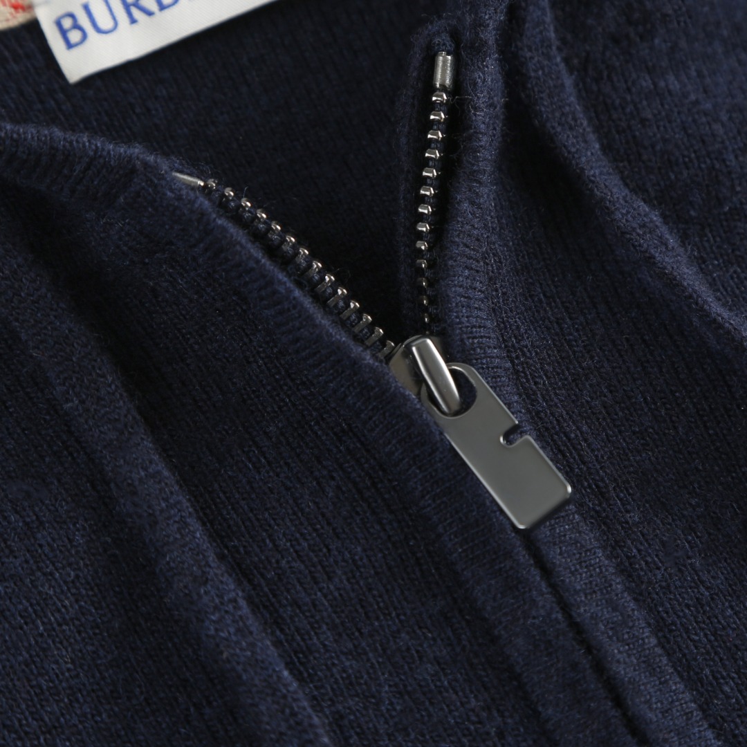 Burberry Men's Navy Blue Cashmere Blend Embroidered Zip-Up Hoodie 7 o 1j60fujr215re9461nta1g5l1vk7v