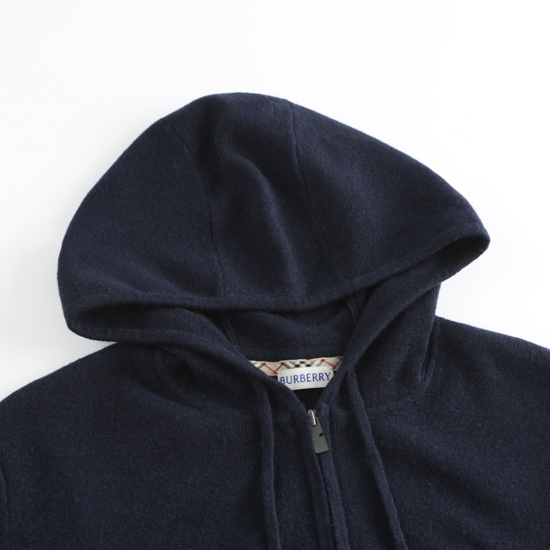 Burberry Men's Navy Blue Cashmere Blend Embroidered Zip-Up Hoodie 5 o 1j60fujr216i61u4c1fkgsqs1f28t