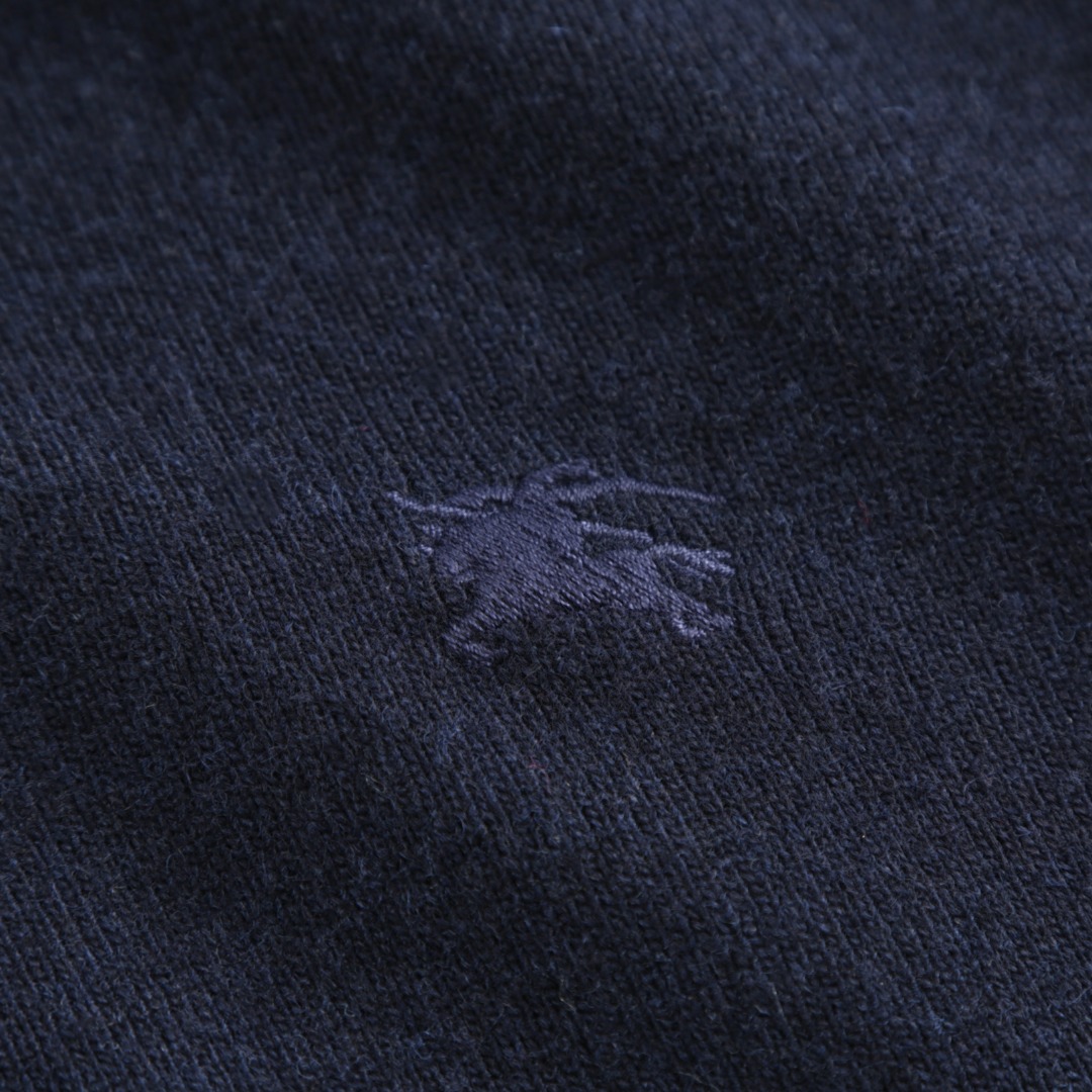 Burberry Men's Navy Blue Cashmere Blend Embroidered Zip-Up Hoodie 8 o 1j60fujr311rh13dl1n9v1l641l9v10