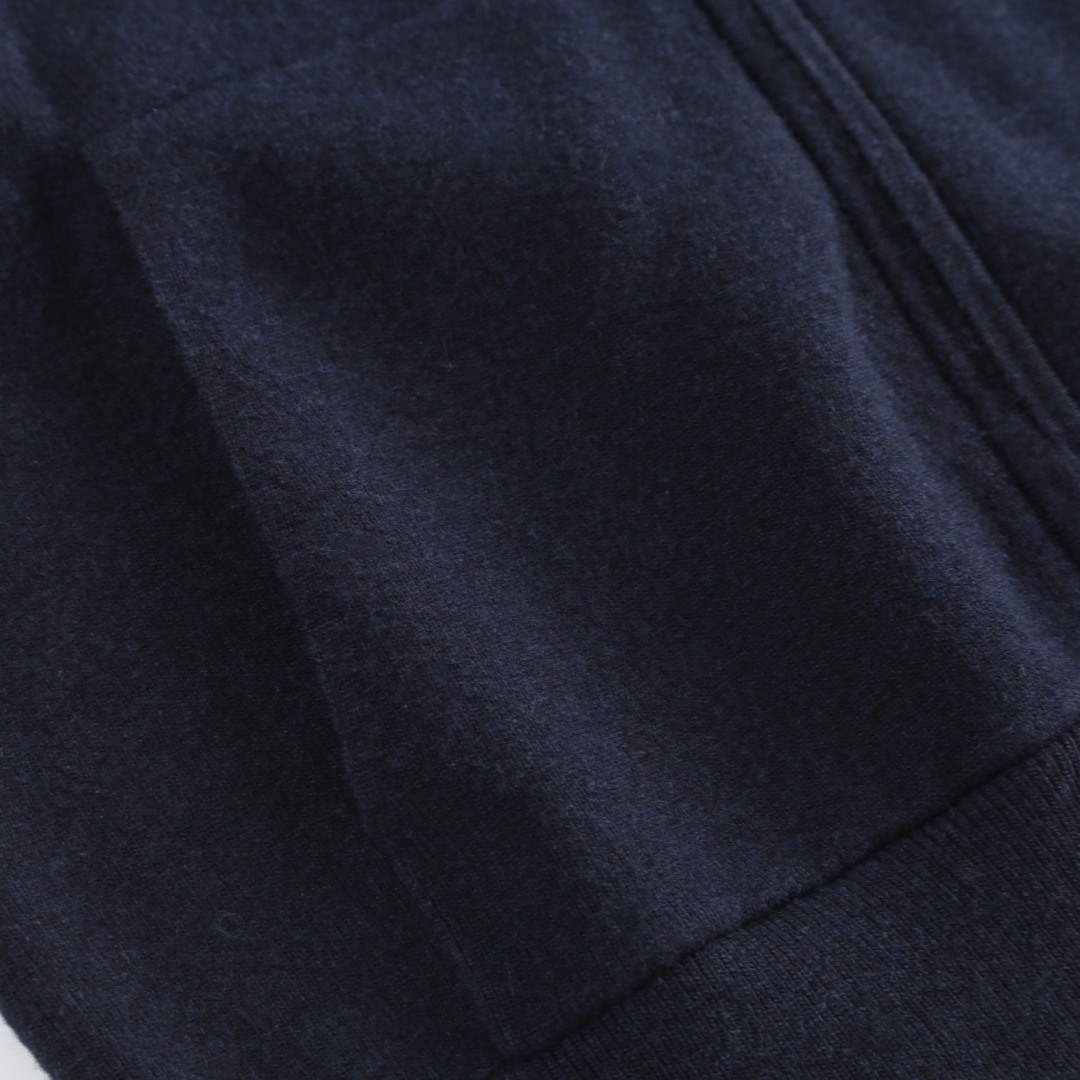 Burberry Men's Navy Blue Cashmere Blend Embroidered Zip-Up Hoodie 9 o 1j60fujr32ps27fv771dfqn9d11