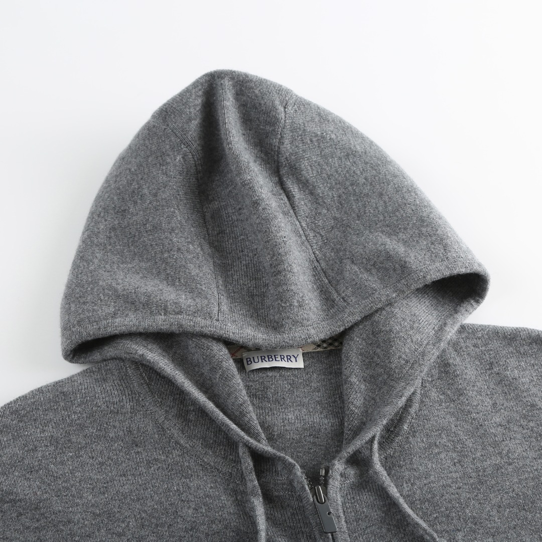 Burberry Men's Grey Cashmere Blend Embroidered Logo Zip-Up Hoodie 4 o 1j60g6tl465li5s1gecph319ud3