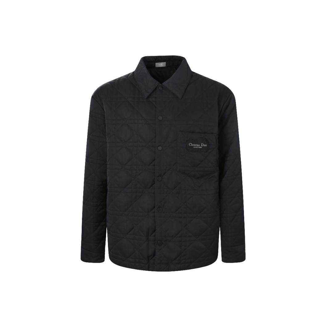 DIOR Quilted Shirt Jacket - Embroidered Logo, Lightweight Outerwear 1 o 1j60ldf8lu461tg75hsl6f1isnq