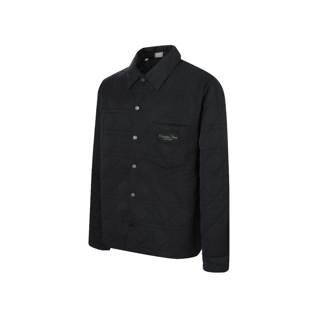 DIOR Quilted Shirt Jacket - Embroidered Logo, Lightweight Outerwear 2 o 1j60ldf8m14dp17201e2i1du71lddr