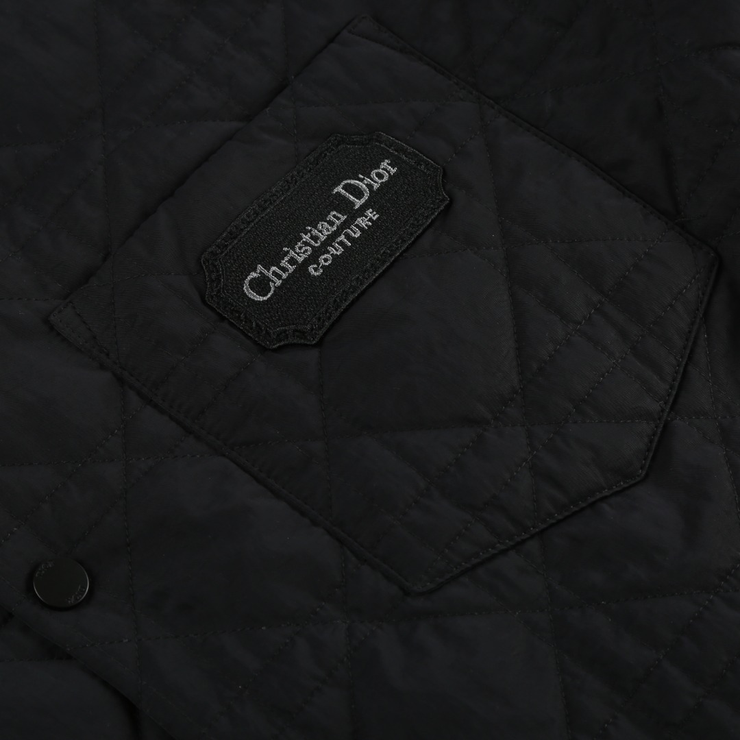DIOR Quilted Shirt Jacket - Embroidered Logo, Lightweight Outerwear 5 o 1j60ldf8n1e441lkri1u7l51q9bu