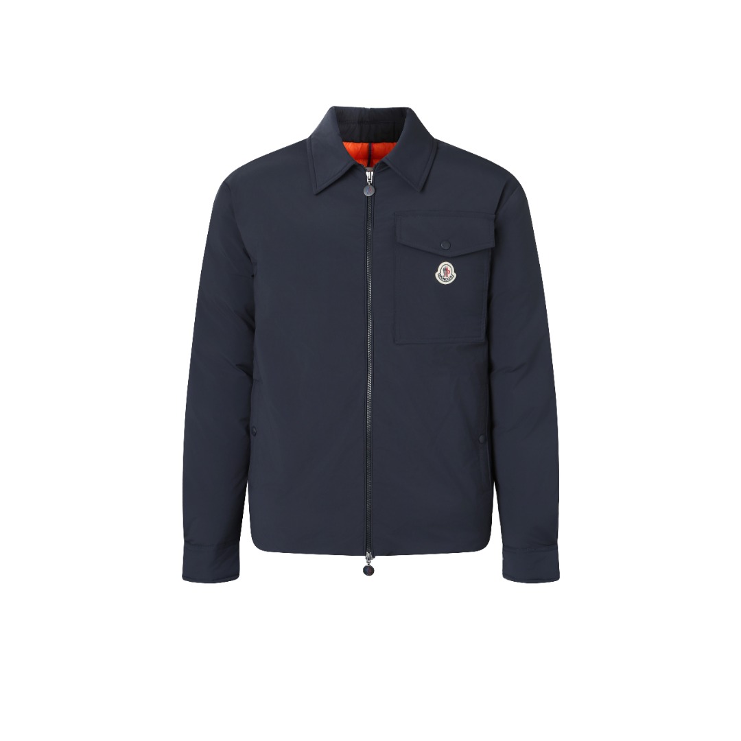 MONCLER Reversible Down Jacket, Shirt Style, Lightweight, Warm, and Stylish
