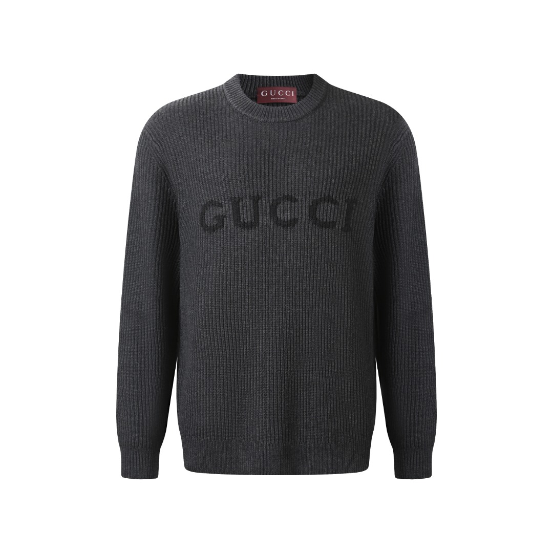 Gucci Wool-Blend Ribbed Knit Sweater | Classic Logo Design - Premium Quality