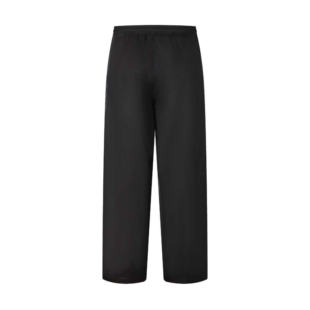 。支持年后退换！巴黎世家3B印花加绒长裤面料细节：轻盈与保暖的科技平衡外层：100%科技锦纶轻盈哑光面料