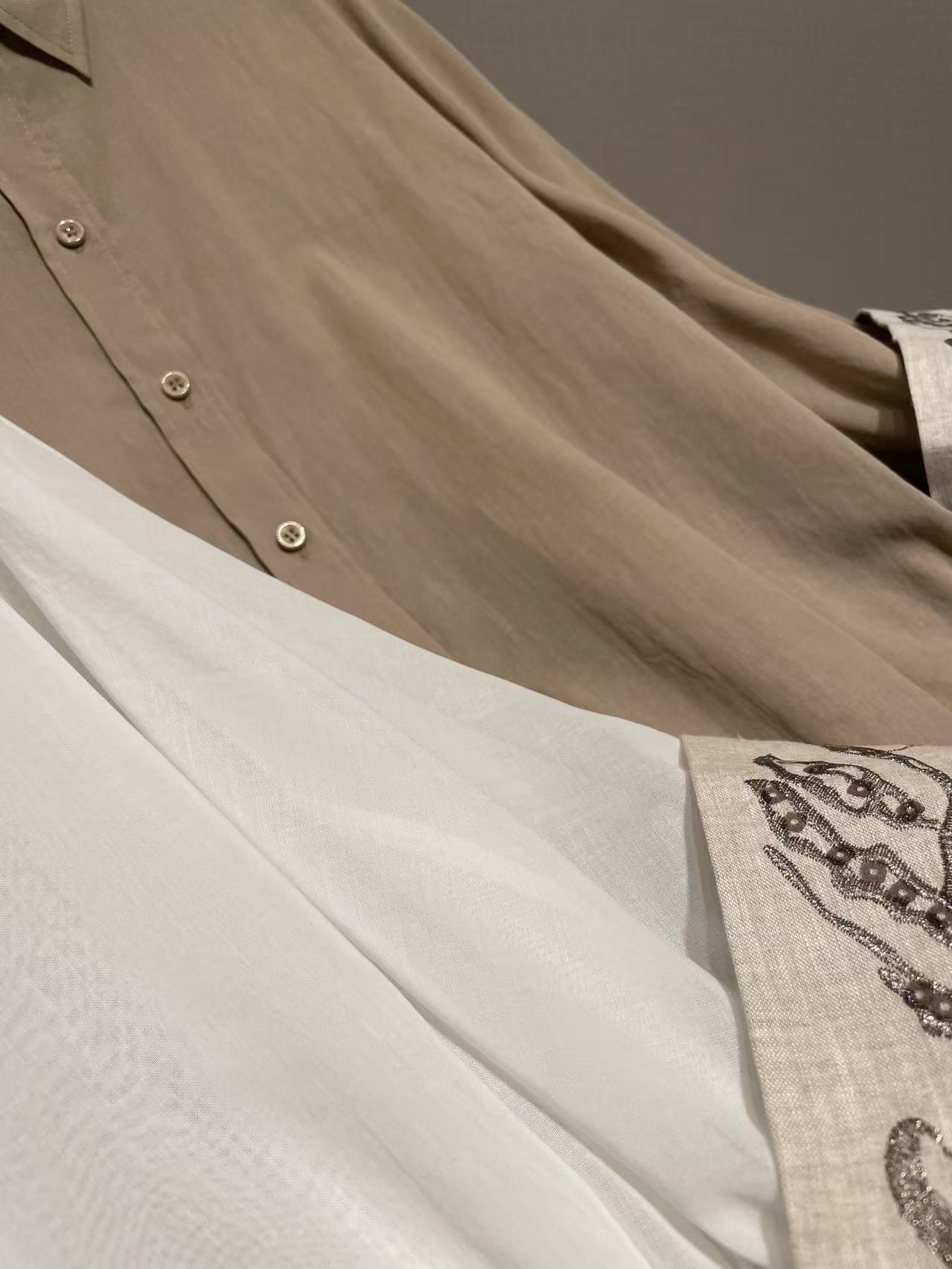 Elegant Floral Embroidered Linen Blend Cardigan Shirt - Soft & Breathable 5 i1742012764144 6563 0 3