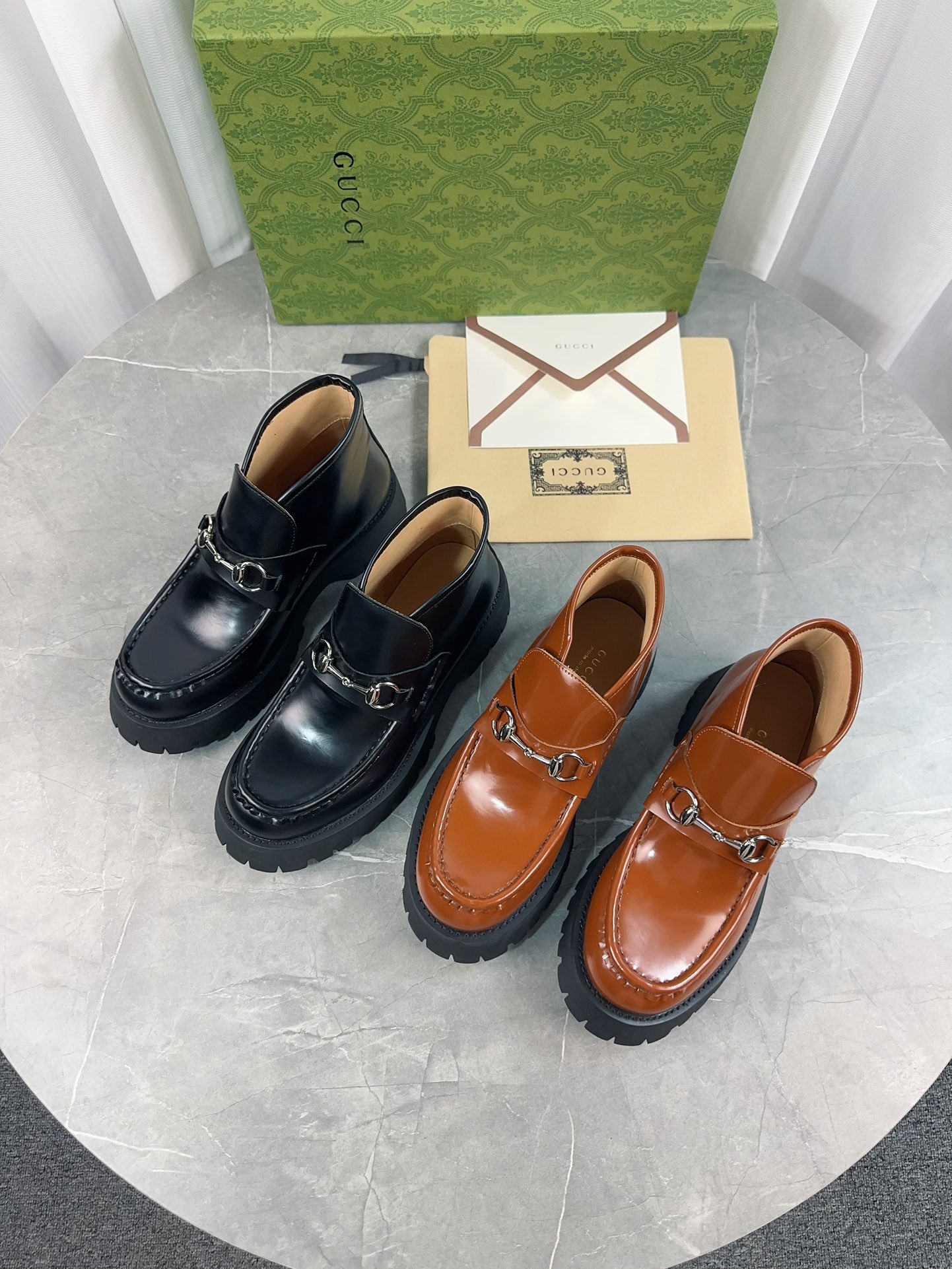 Répliques acheter spécial
 Gucci Chaussures À Plate-Forme Hommes Cuir de vache