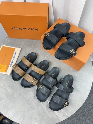 2023 Replica Wholesale Cheap Sales Online Louis Vuitton Shoes Slippers Cowhide Rubber Sheepskin Spring/Summer Collection Fashion Beach