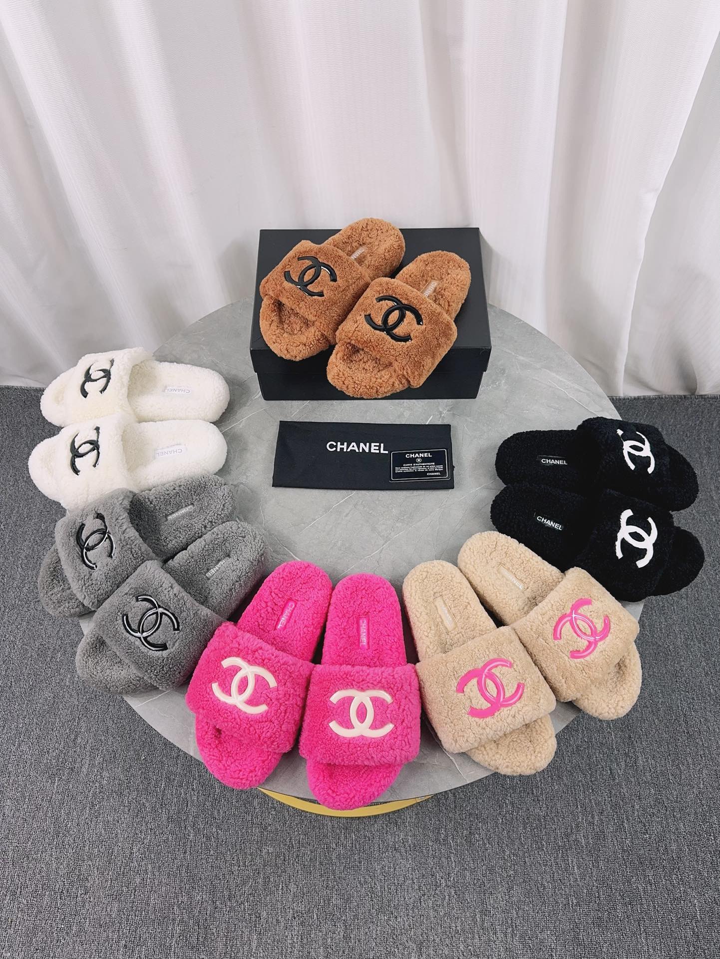 Chanel Shoes Slippers Wool Fall/Winter Collection