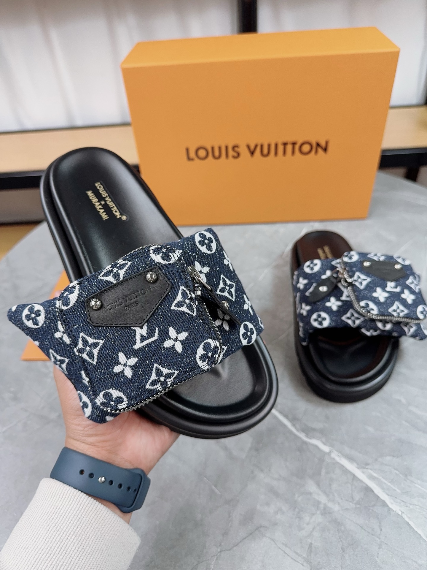 Louis Vuitton Pool Pillow Comfort Flat Sandal Monogram Fabric, Adjustable Strap