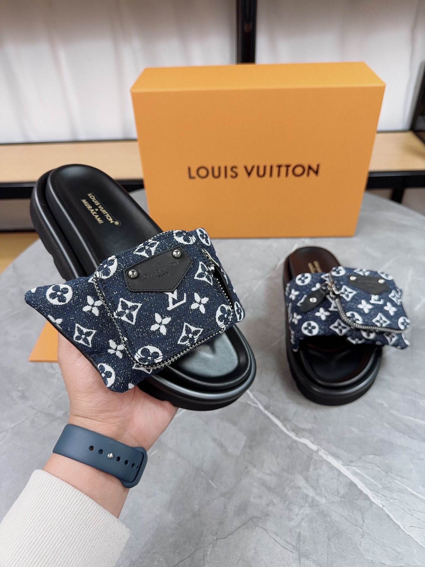 Louis Vuitton Pool Pillow Comfort Flat Sandal Monogram Fabric, Adjustable Strap 8 i1739962528102 2936 0 6