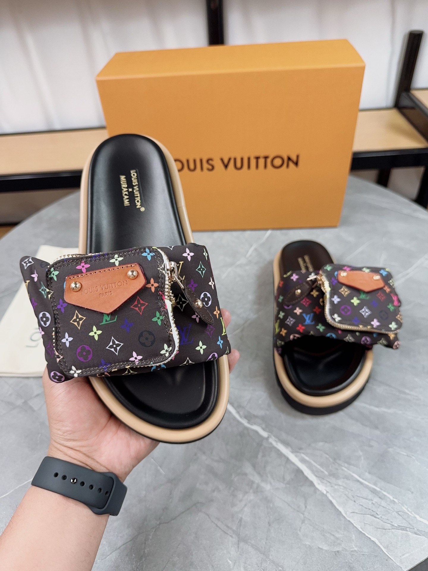 Louis Vuitton Pool Pillow Comfort Flat Sandals with Monogram, Multicolor 9 i1741083553553 1717 0 7
