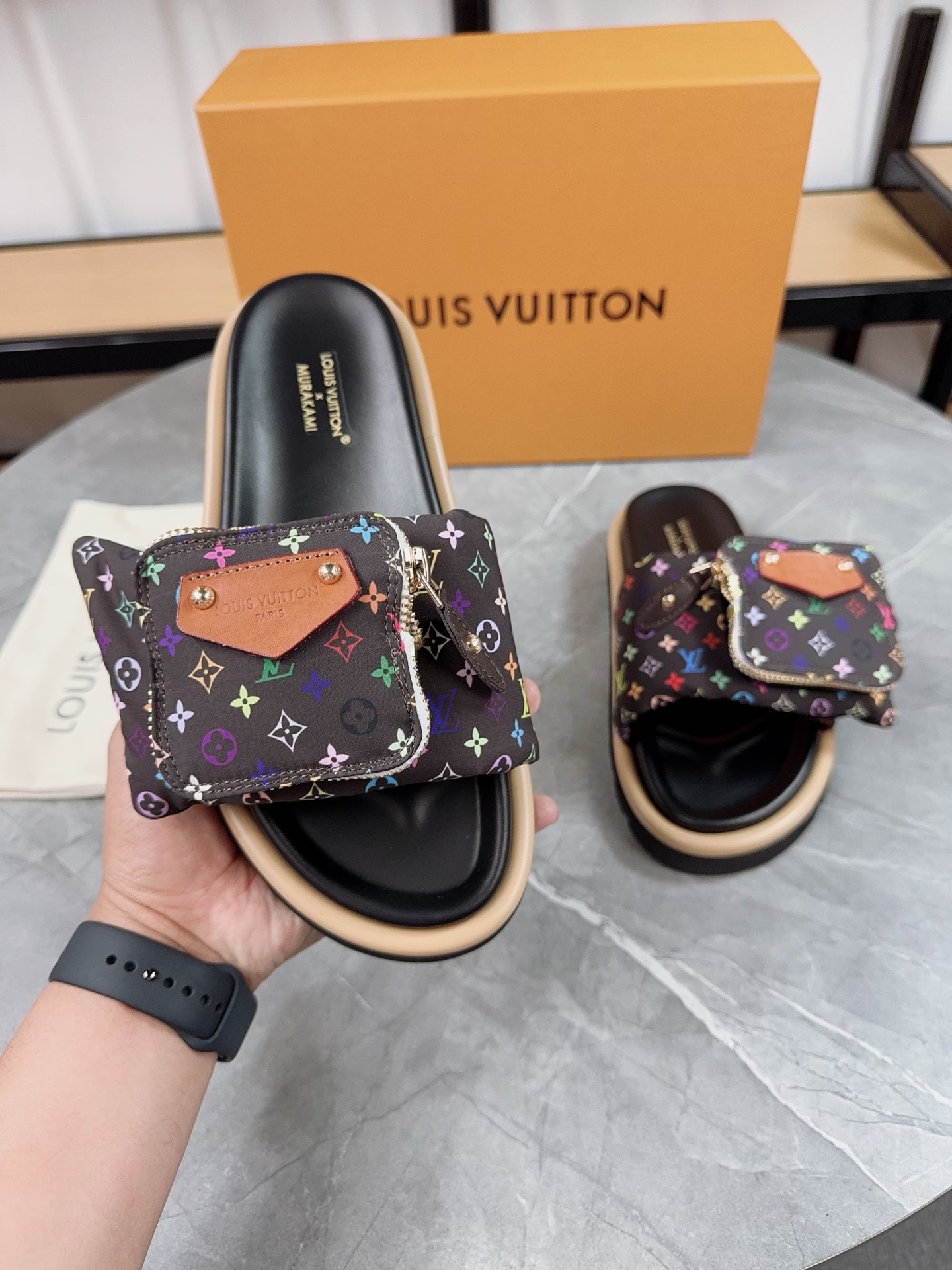 Louis Vuitton Pool Pillow Comfort Flat Sandals with Monogram, Multicolor 5 i1741083553553 8917 0 3