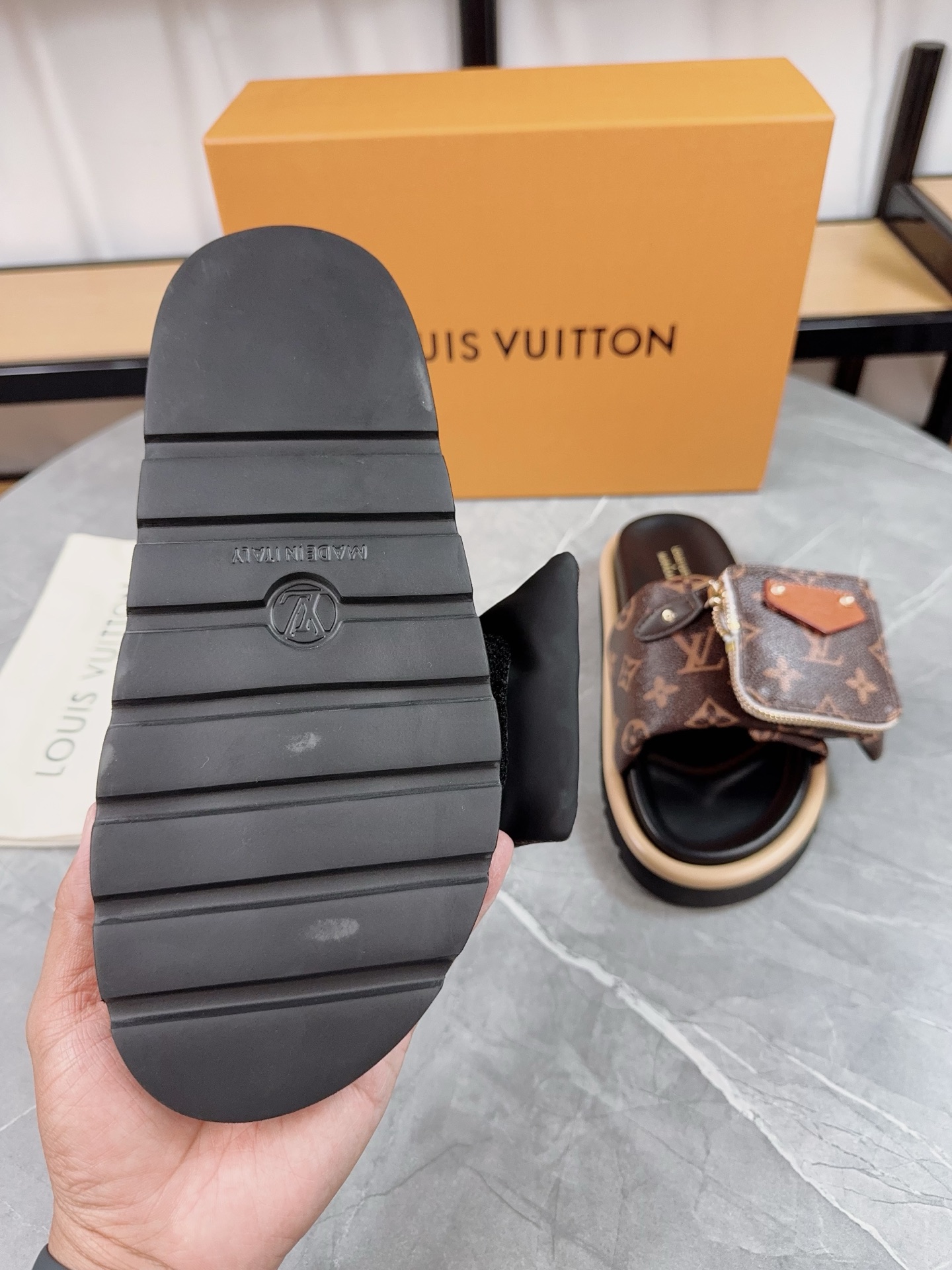 Louis Vuitton Pool Pillow Comfort Flat Sandal in Monogram Canvas 9 i1741083593427 7304 0 7