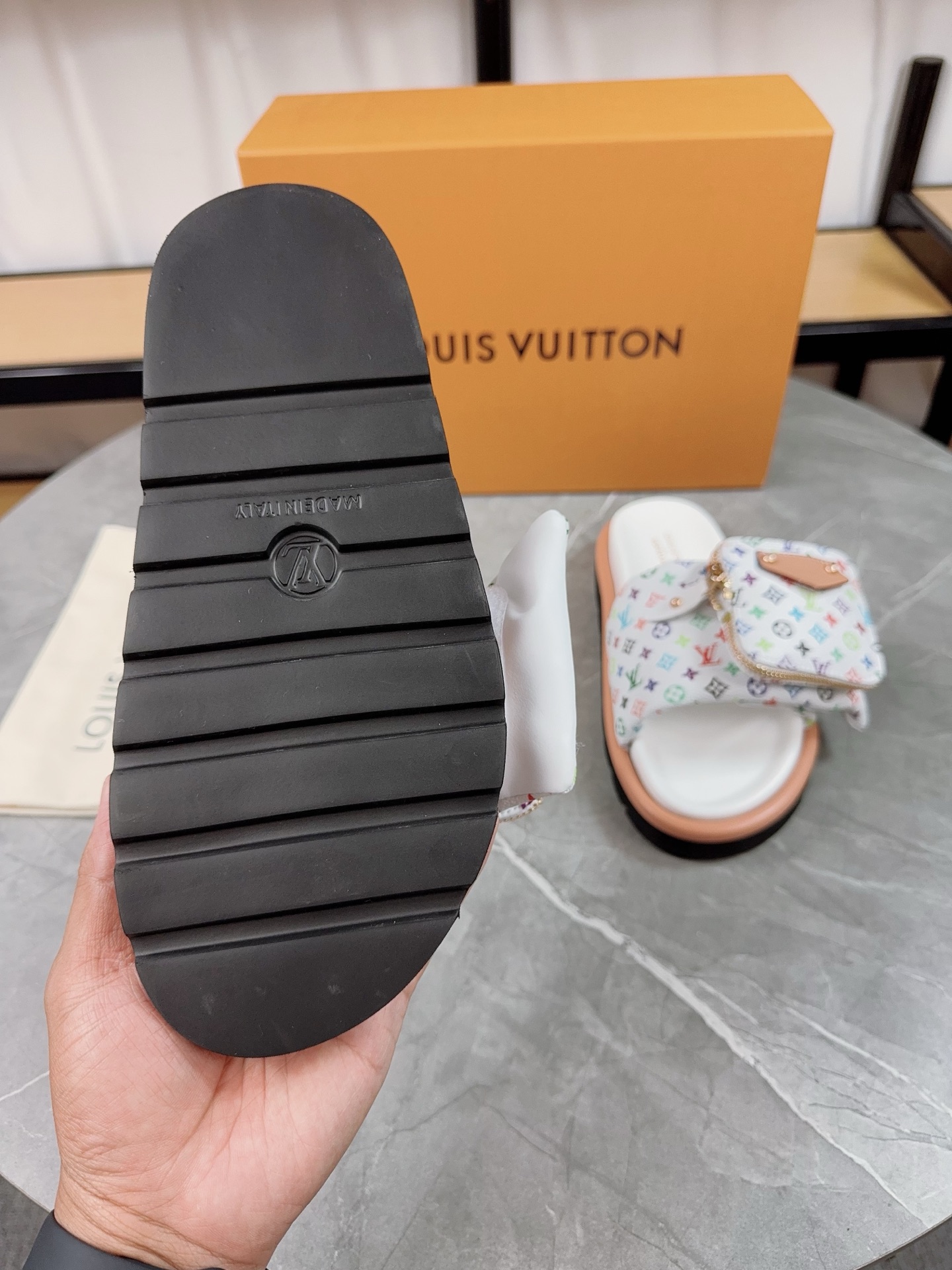 Louis Vuitton Pool Pillow Comfort Flat Sandal with Monogram Detailing 9 i1741083609925 3082 0 7