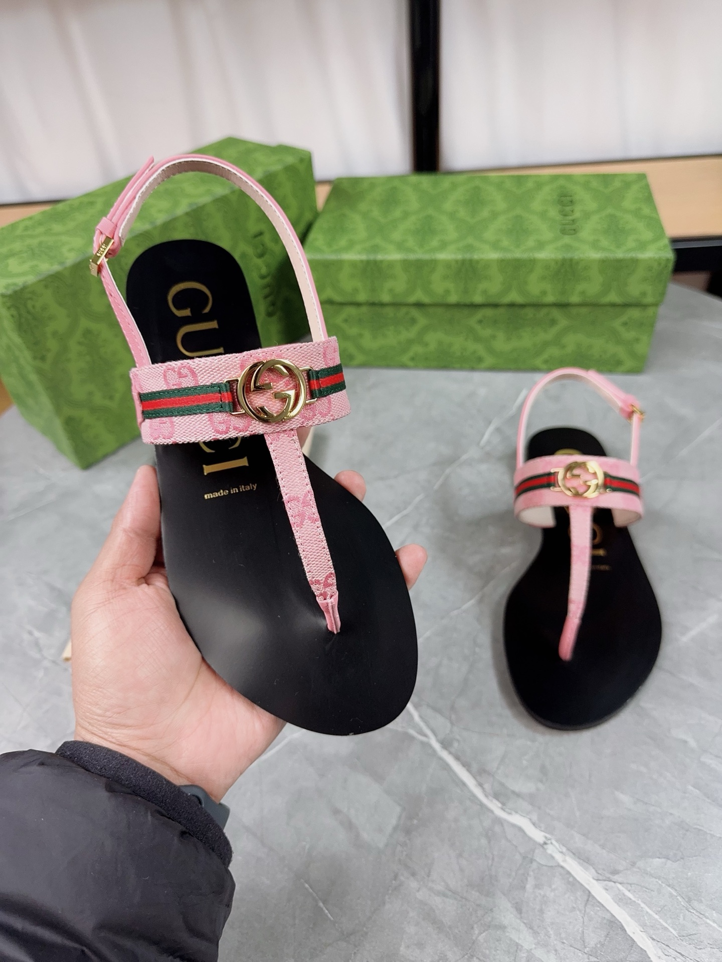 Gucci Women's Thong Sandals with Signature Web and Interlocking GG Detail 5 i1741359633921 822 0 3