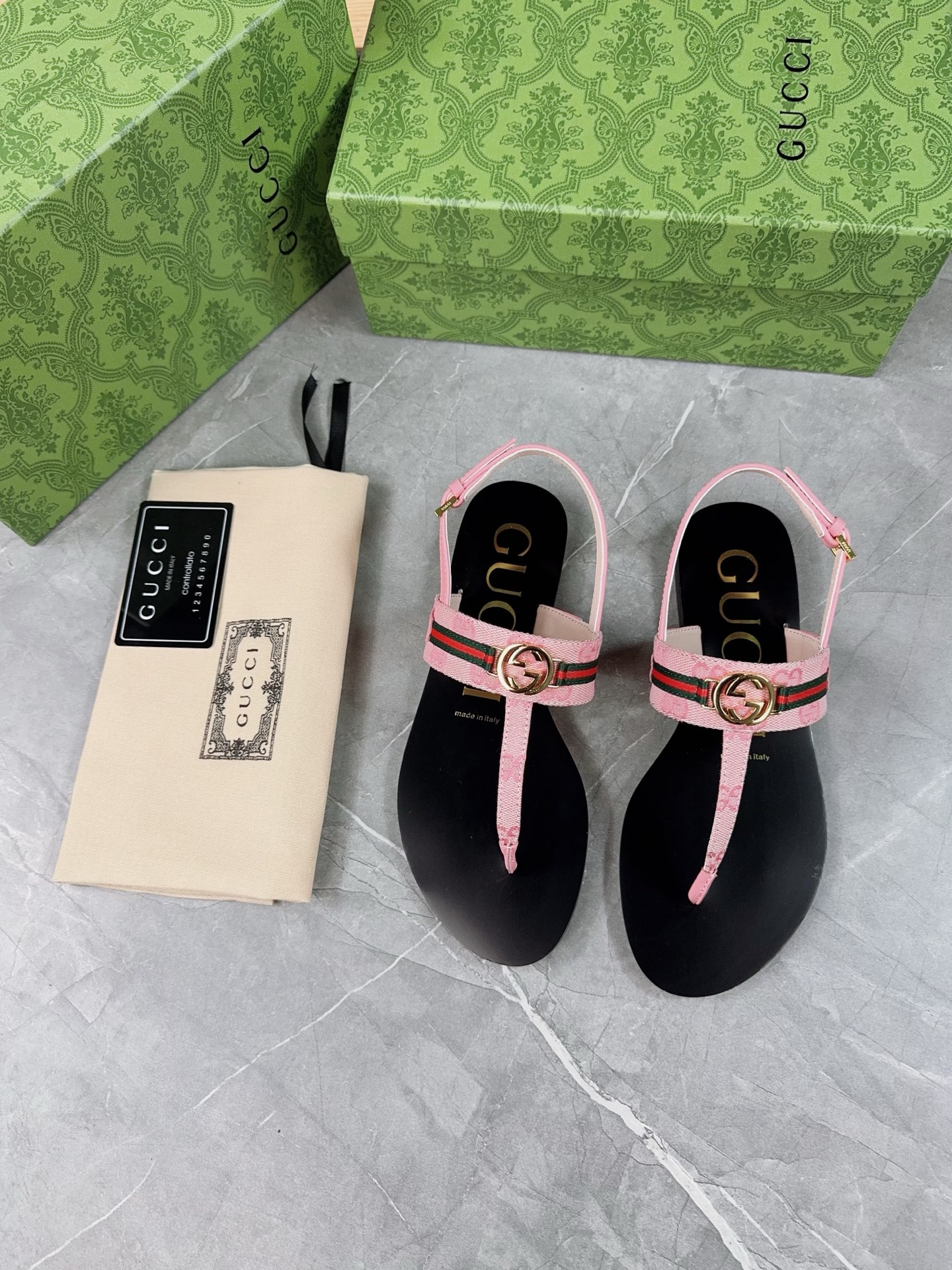 Gucci Women's Thong Sandals with Signature Web and Interlocking GG Detail 9 i1741359633948 8639 0 8