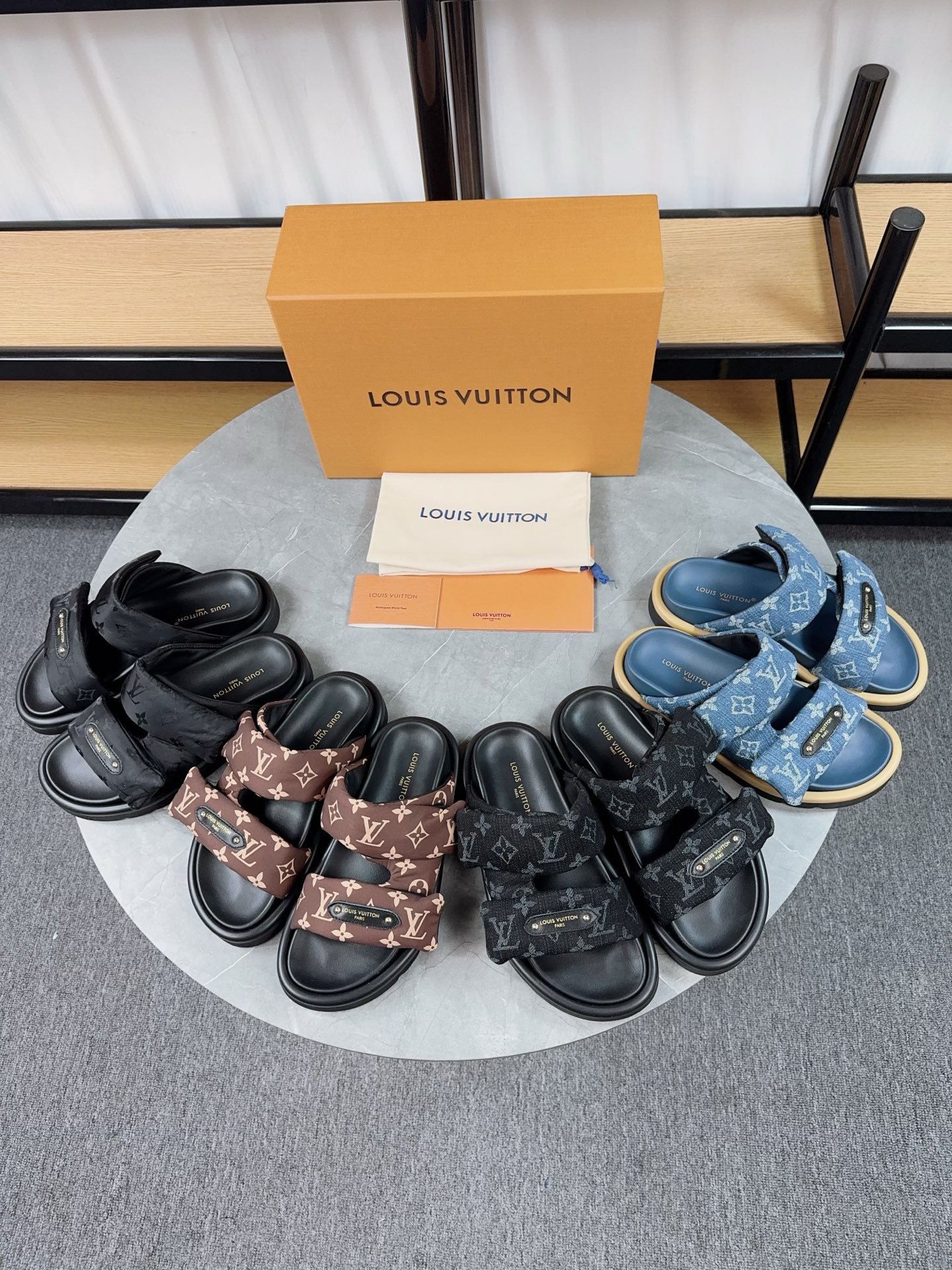 Louis Vuitton Pool Pillow Comfort Flat Sandal Monogram Denim 7 i1742032003174 9141 0 0