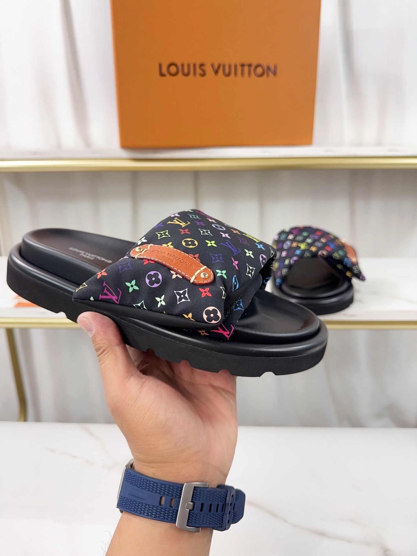 Louis Vuitton Pool Pillow Comfort Flat Sandal Monogram Fabric 8 i1742363633024 373 0 7