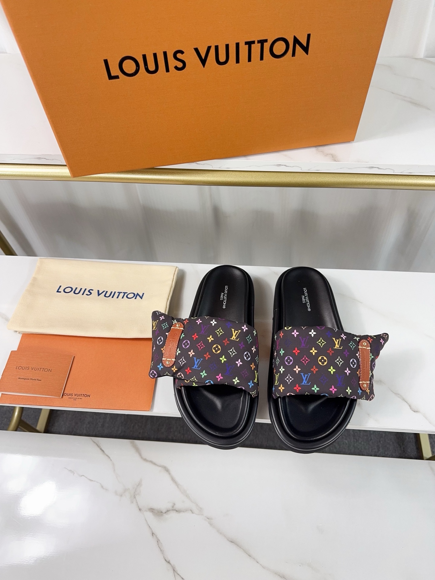 Louis Vuitton Pool Pillow Comfort Flat Sandal Monogram Fabric 6 i1742363650747 4140 0 4