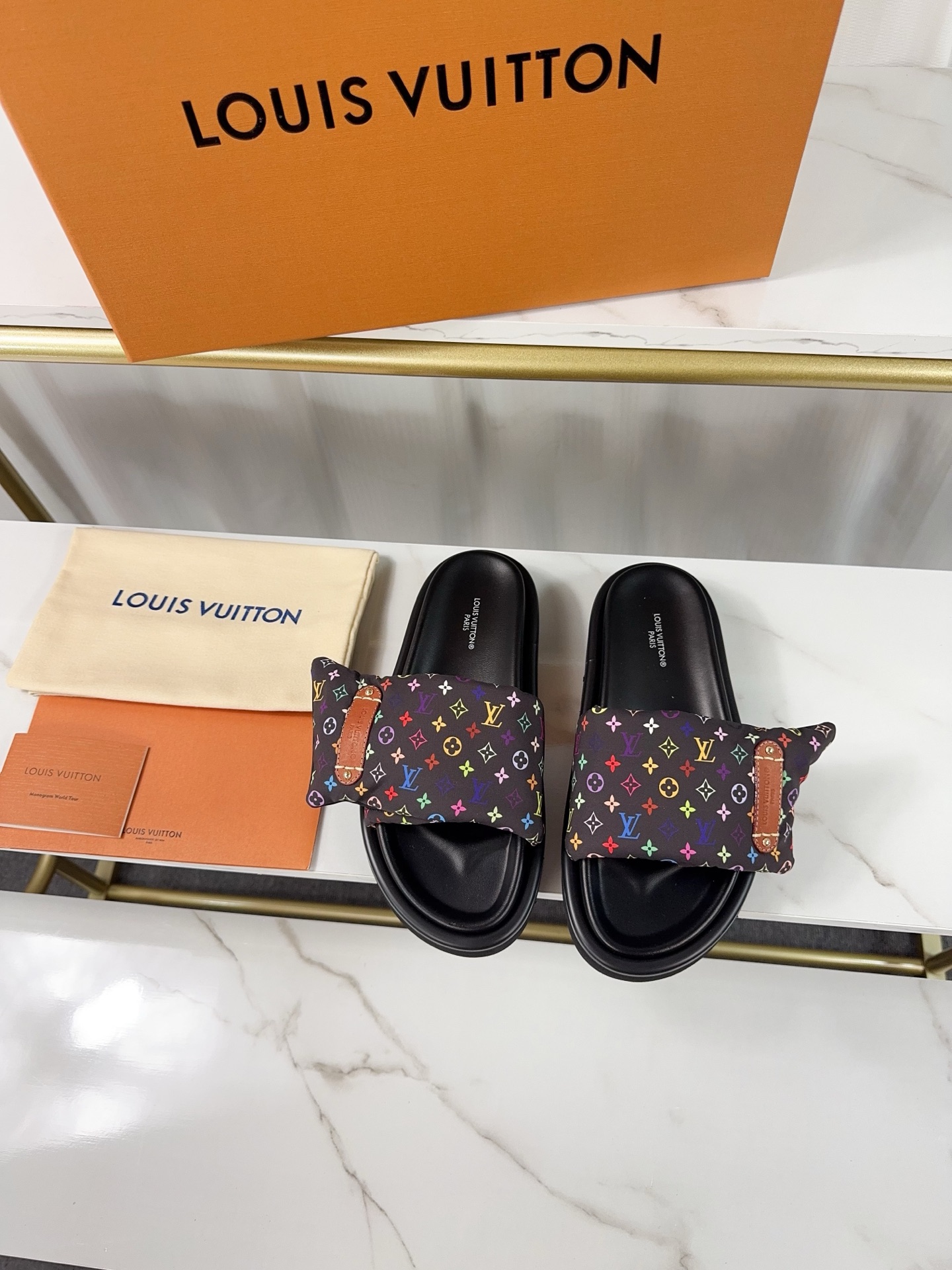 Louis Vuitton Pool Pillow Comfort Flat Sandal Monogram Fabric 3 i1742363651387 2158 0 1