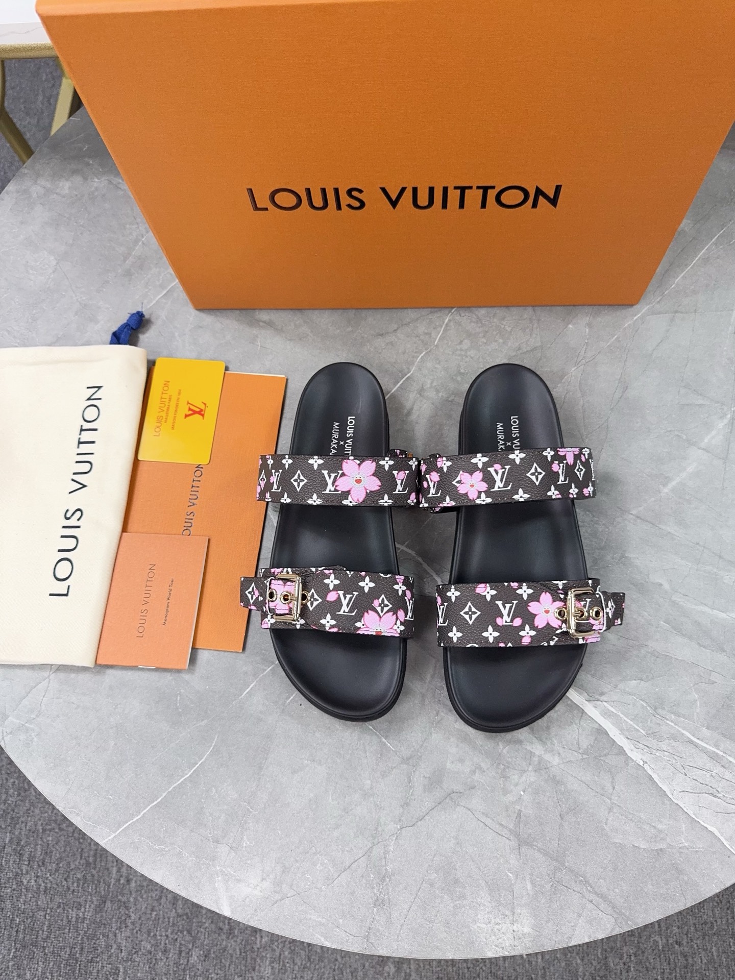 Louis Vuitton 2025 Summer Flower Logo Sandals, Adjustable Buckle Slides 3 i1742807310036 3465 0 1