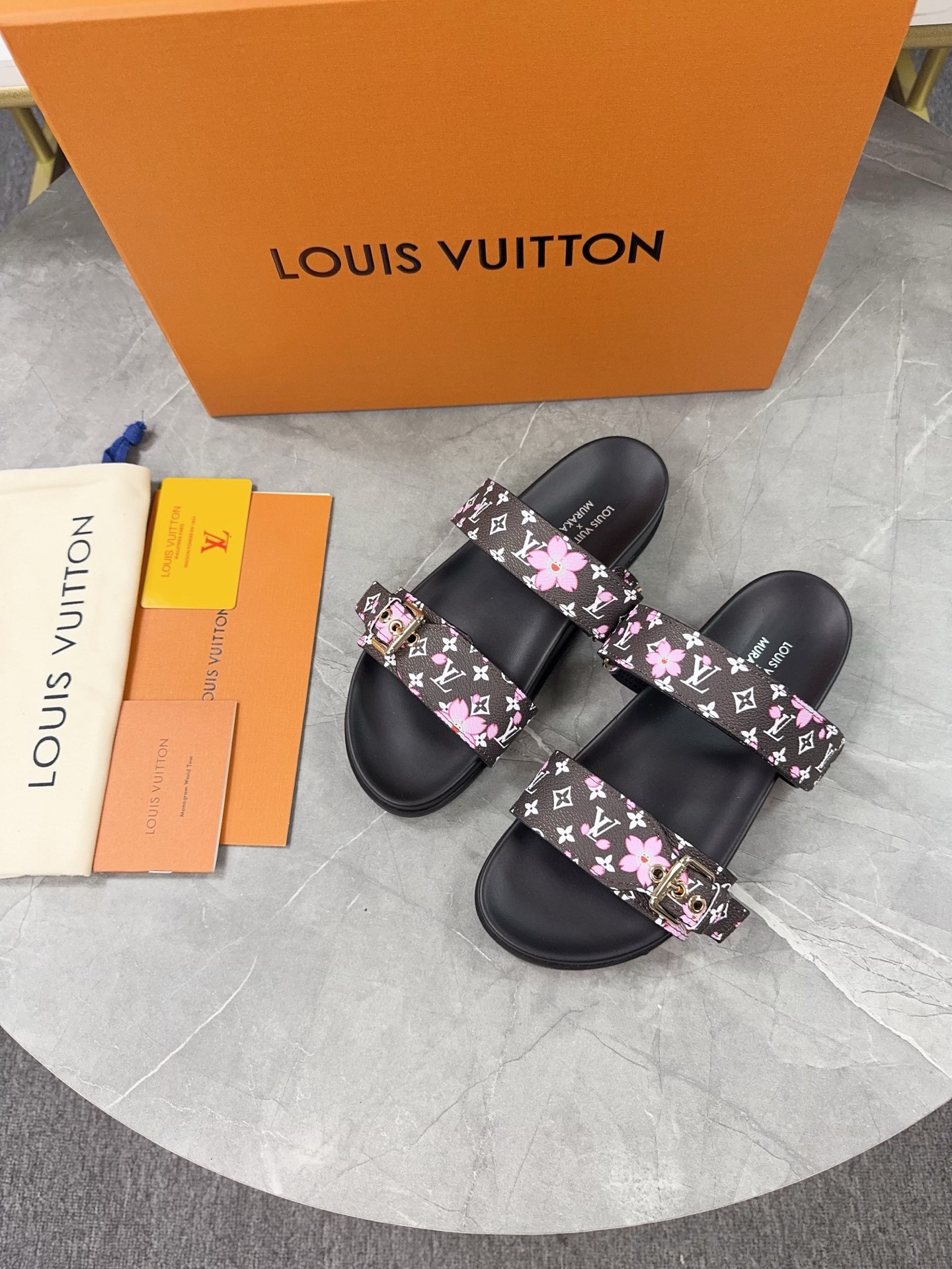Louis Vuitton 2025 Summer Flower Logo Sandals, Adjustable Buckle Slides 4 i1742807310054 4271 0 2