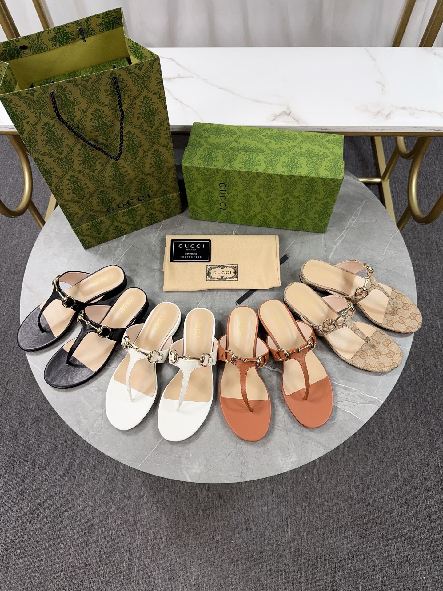 Gucci Women's Thong Sandals with GG Pattern and Horsebit Detail 10 i1743673328679 27 0 0
