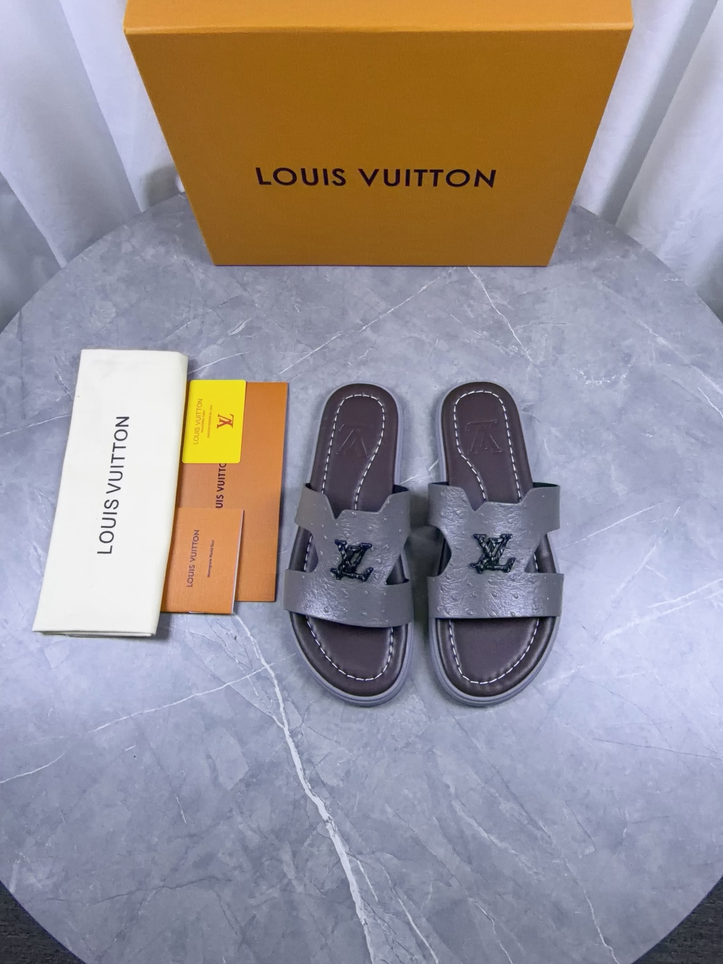 LV Style Leather Men's Shoes Lookbook Reference image 2