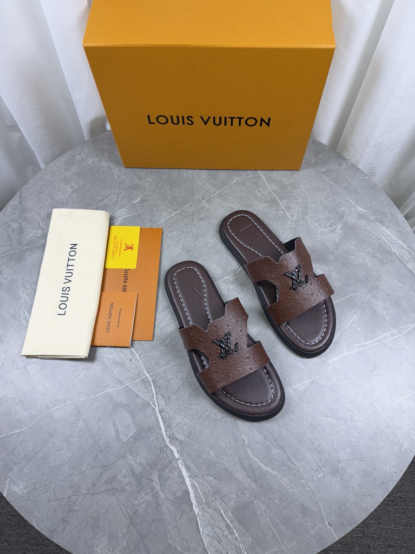 LV Style Leather Men's Shoes Lookbook Reference image 2