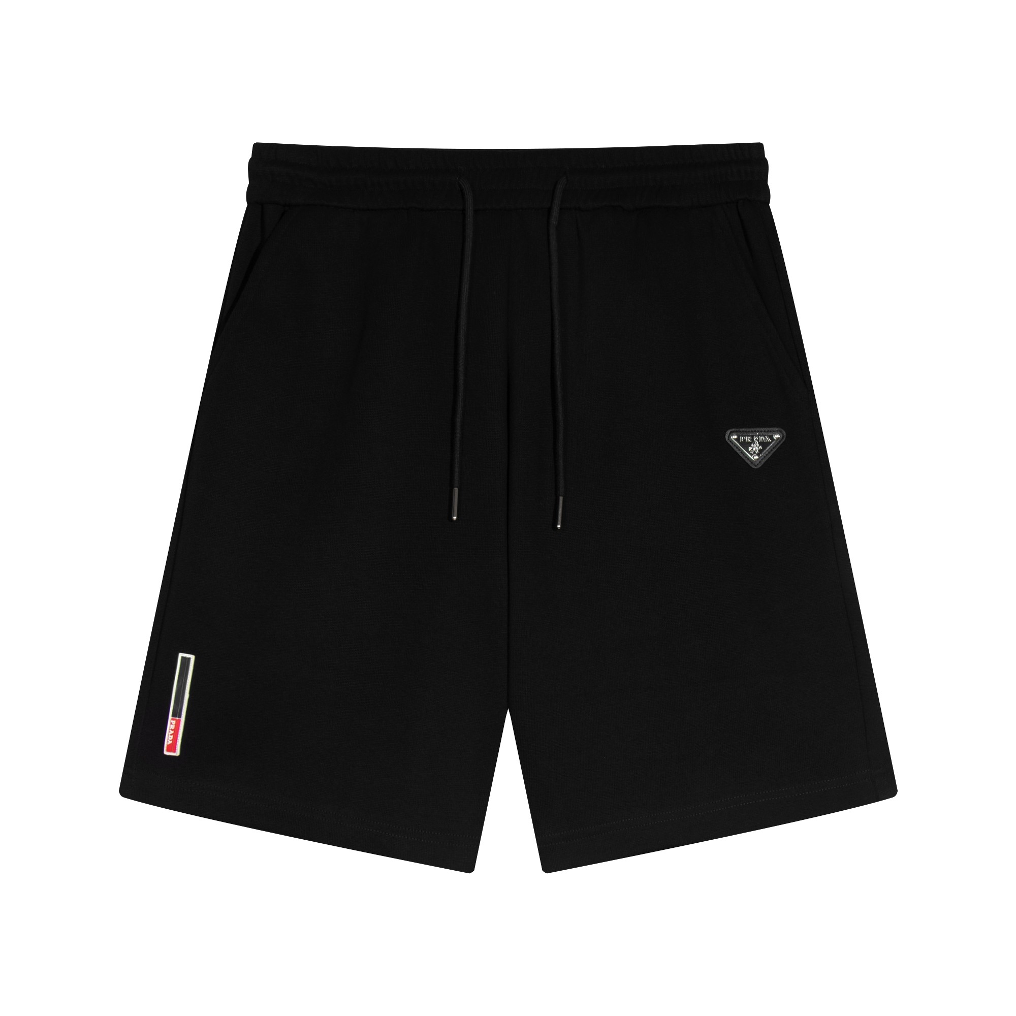 Prada Vêtements Shorts Acheter des répliques bon marché
 Noir Unisexe Coton Collection printemps – été Fashion