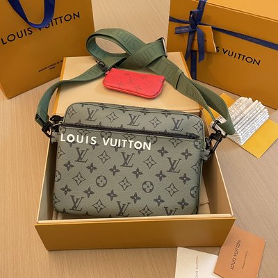 Louis Vuitton Messenger Bags Supplier in China Green Monogram Canvas Fabric M23783