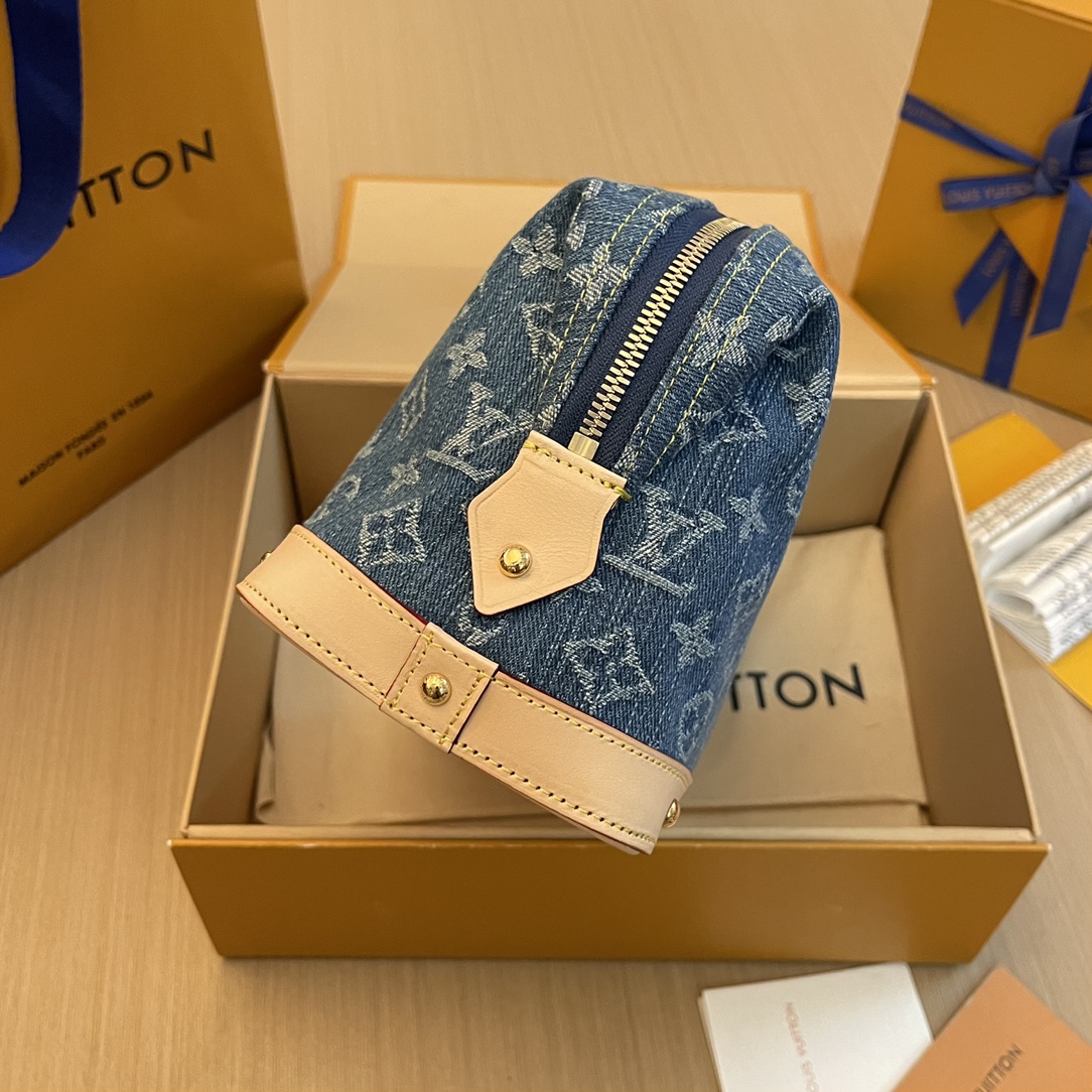 Louis Vuitton Monogram Denim Large Cosmetic Pouch - Blue 3 i1704686704 7549 7